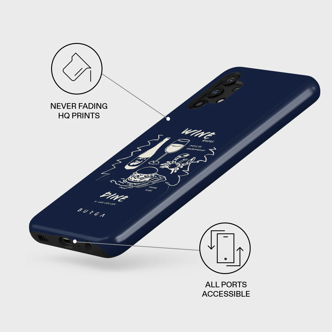 Wine & Dine - Samsung Galaxy A32 5G Case - Image 3