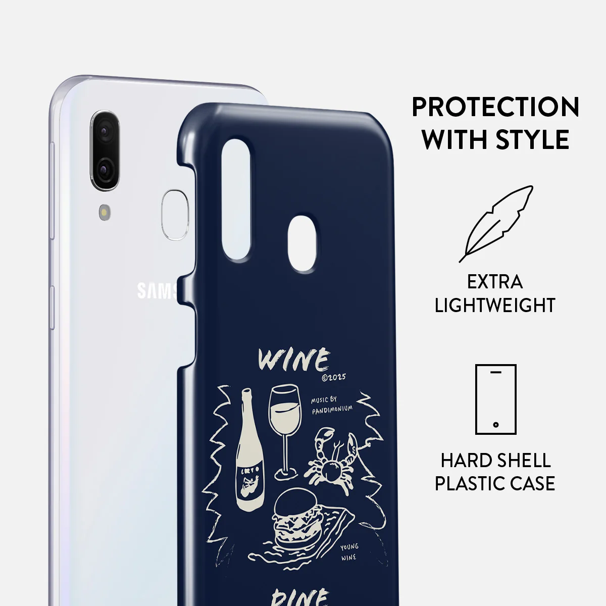 Wine & Dine - Samsung Galaxy A40 Case - Image 2