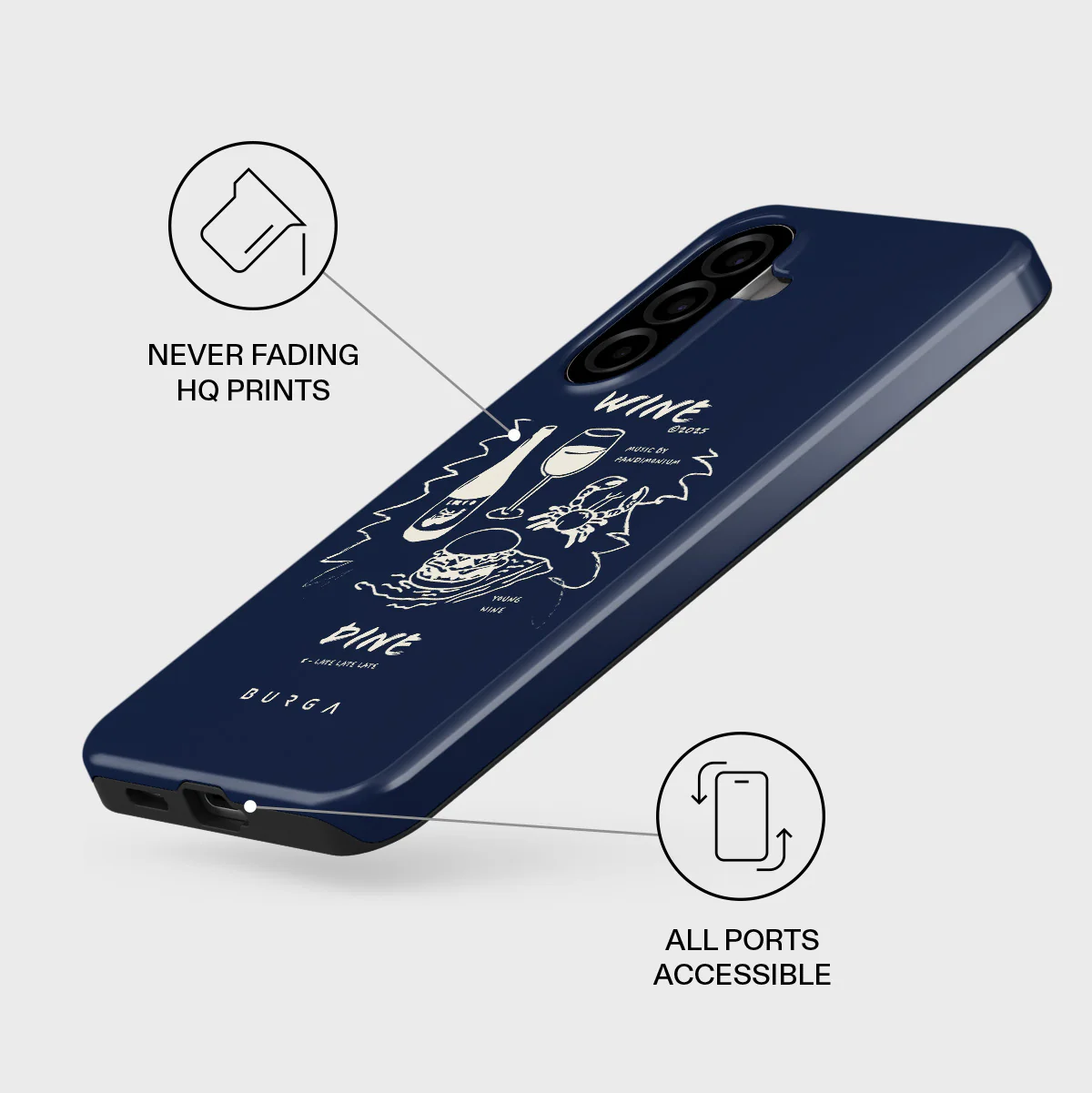 Wine & Dine - Samsung Galaxy A57 5G Case - Image 3