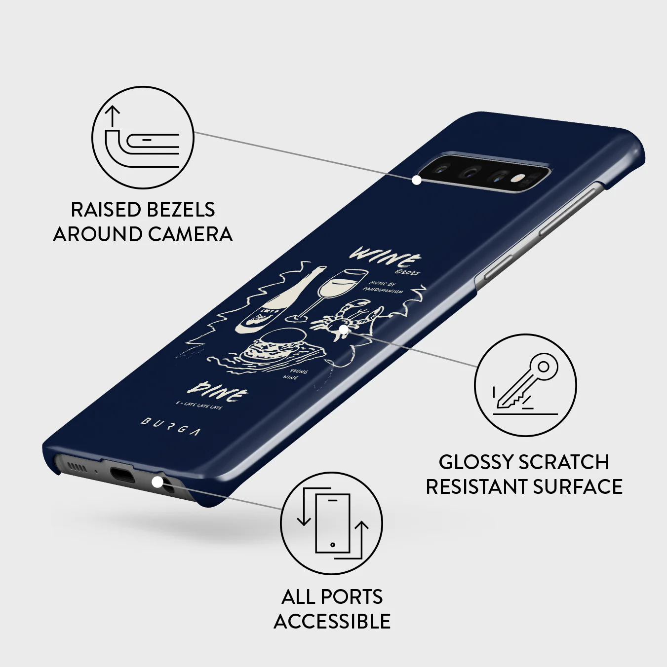 Wine & Dine - Samsung Galaxy S10 Plus Case - Image 3