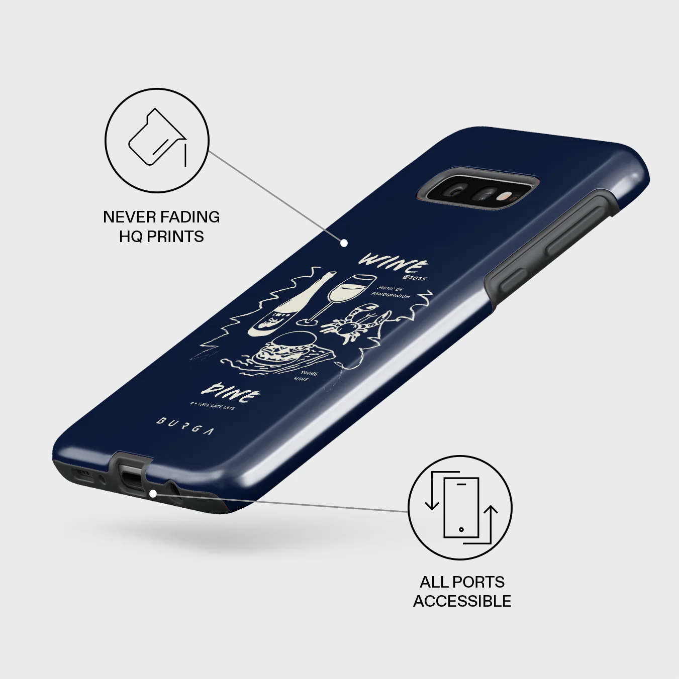 Wine & Dine - Samsung Galaxy S10E Case - Image 3