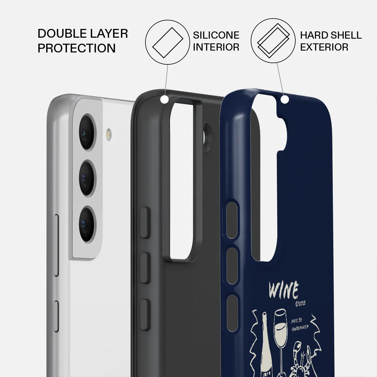 Wine & Dine - Samsung Galaxy S22 Case - Image 2