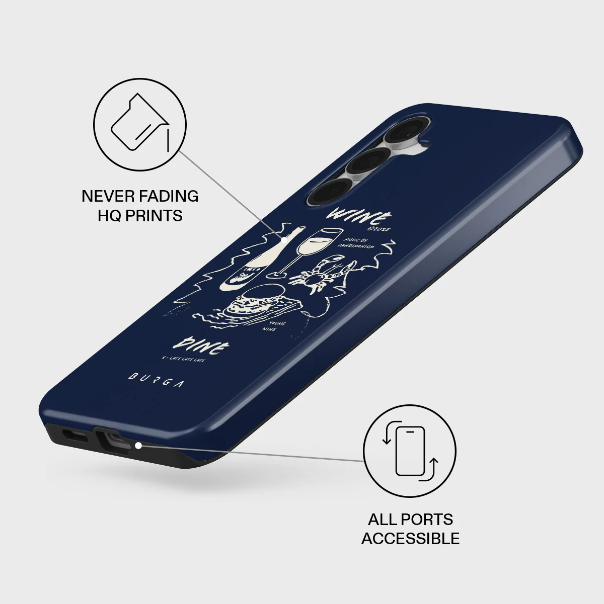 Wine & Dine - Samsung Galaxy S25 FE Case - Image 3