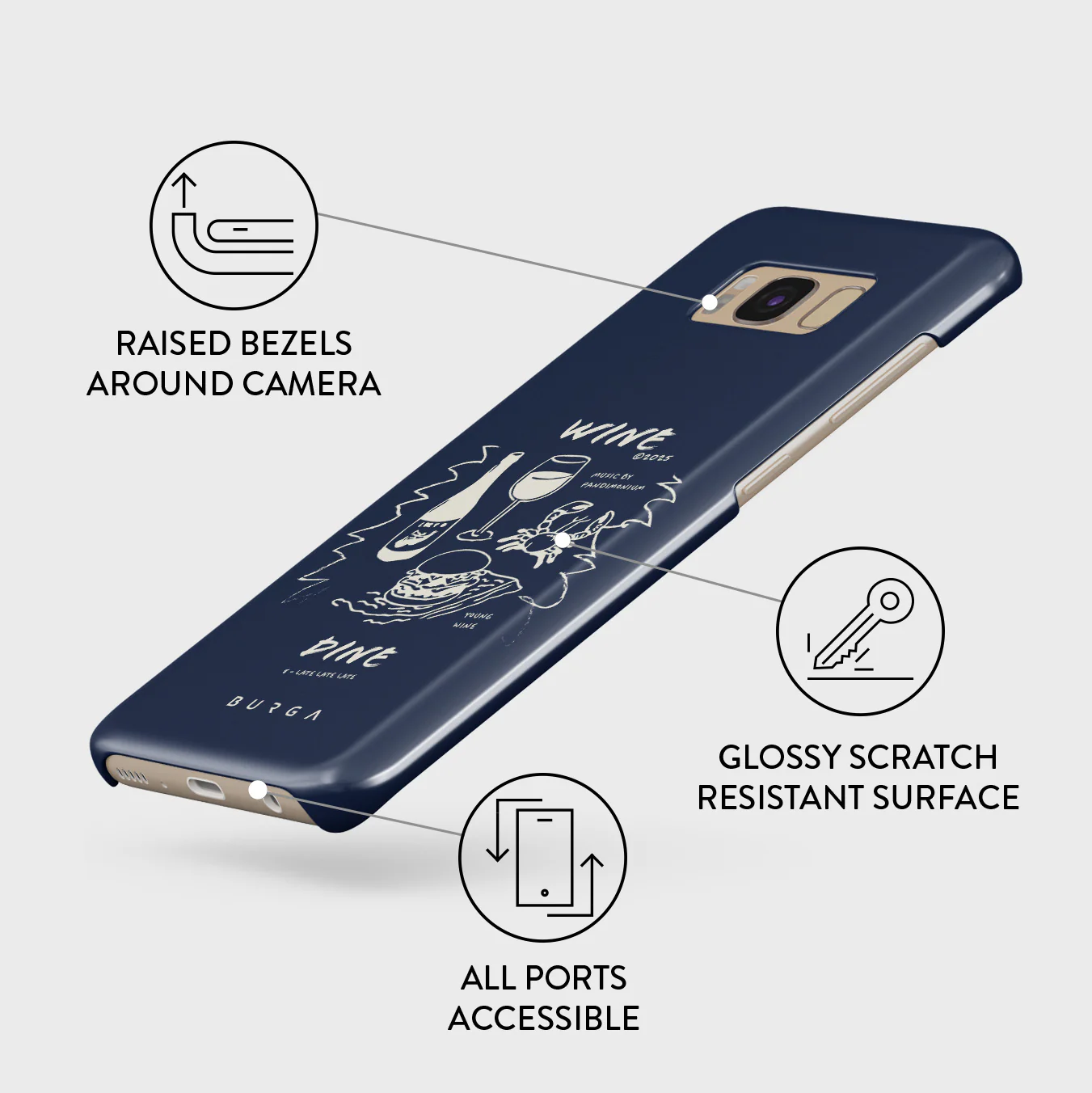 Wine & Dine - Samsung Galaxy S8 Case - Image 3