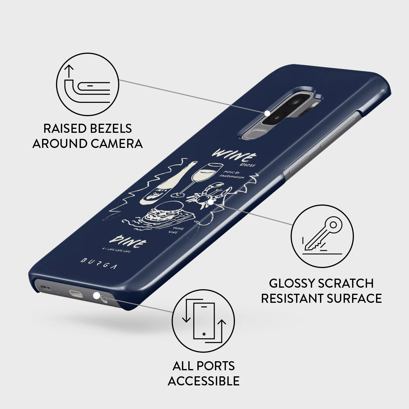 Wine & Dine - Samsung Galaxy S9 Plus Case - Image 3