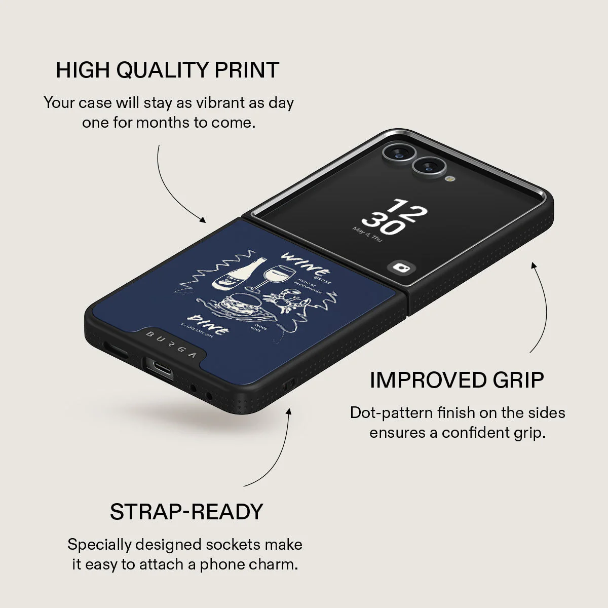 Wine & Dine - Samsung Galaxy Z Flip 7 Case - Image 16