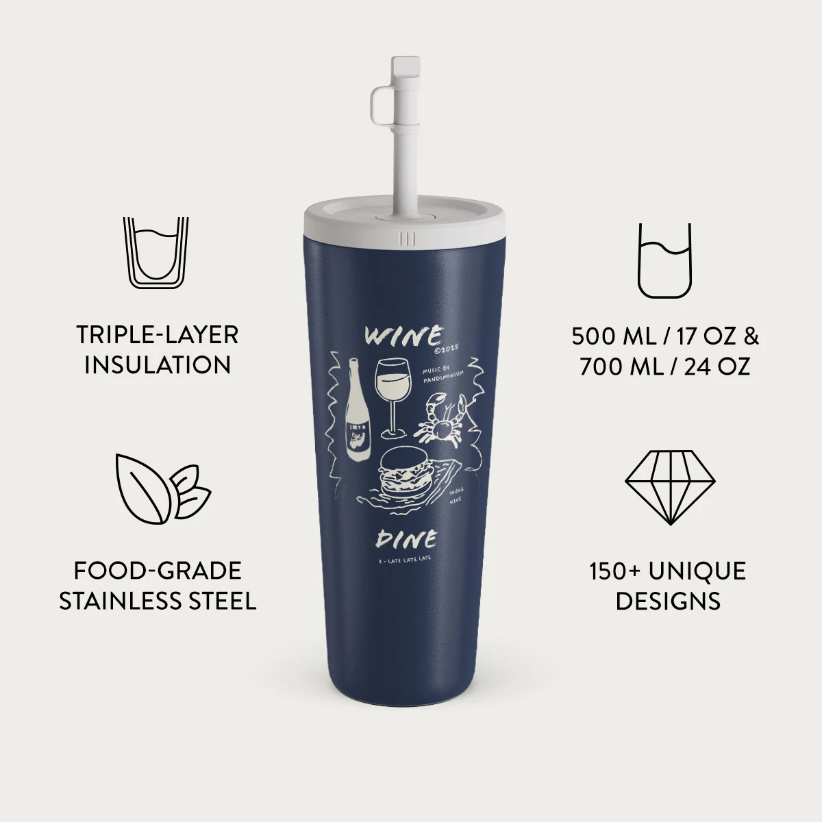 Wine & Dine - Travel Mug - Image 10
