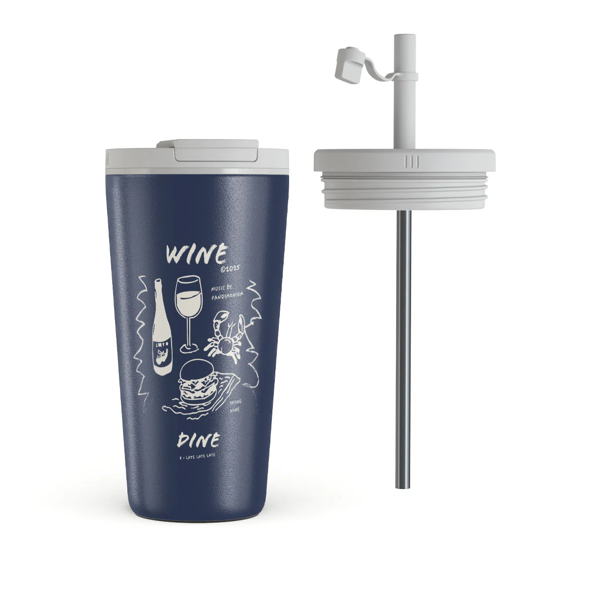 Wine & Dine - Travel Mug - Image 3
