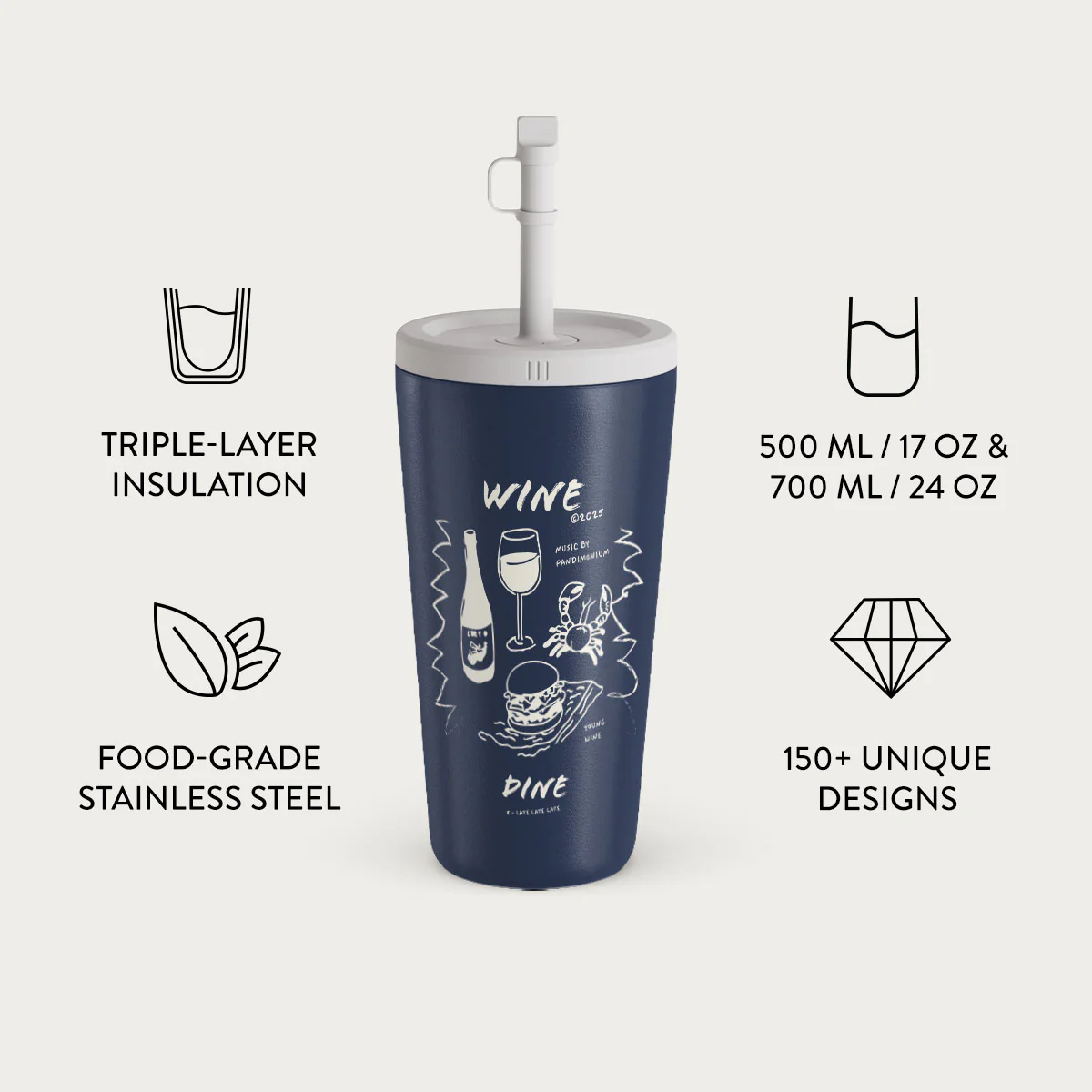 Wine & Dine - Travel Mug - Image 8