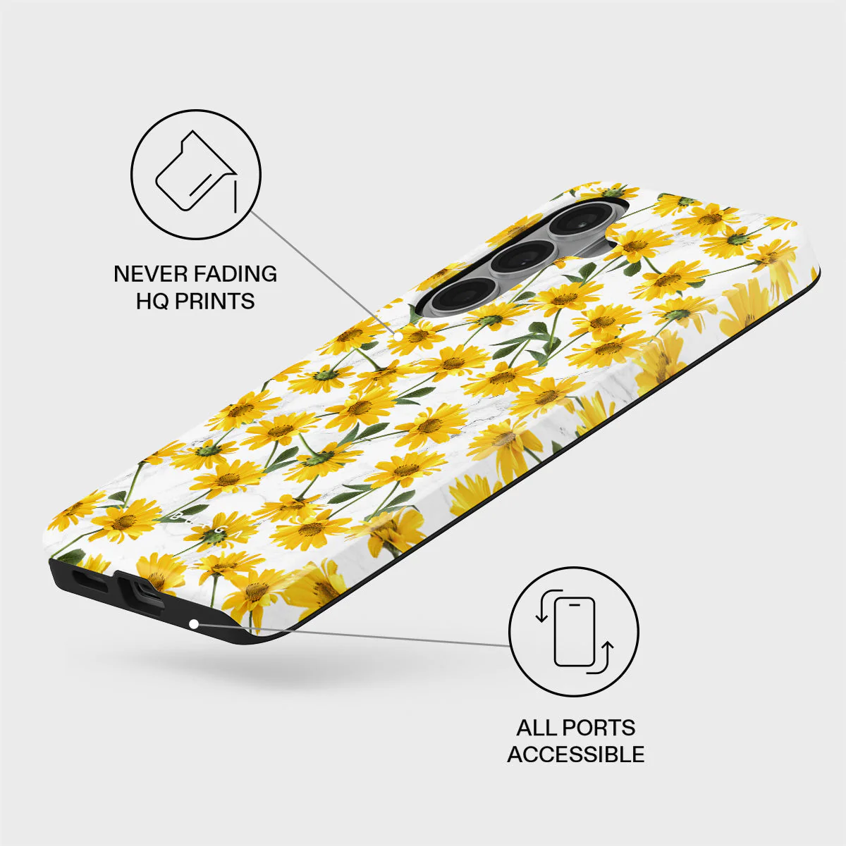 Summer Scent - Yellow Flower Samsung Galaxy S26 Case - Image 3