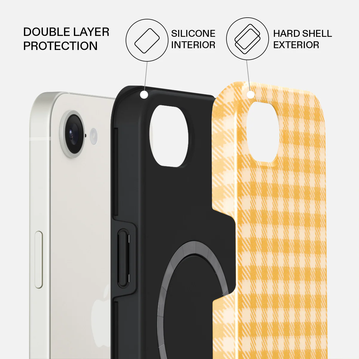 Tuscan Sun - Yellow Plaid iPhone 17e Case - Image 2