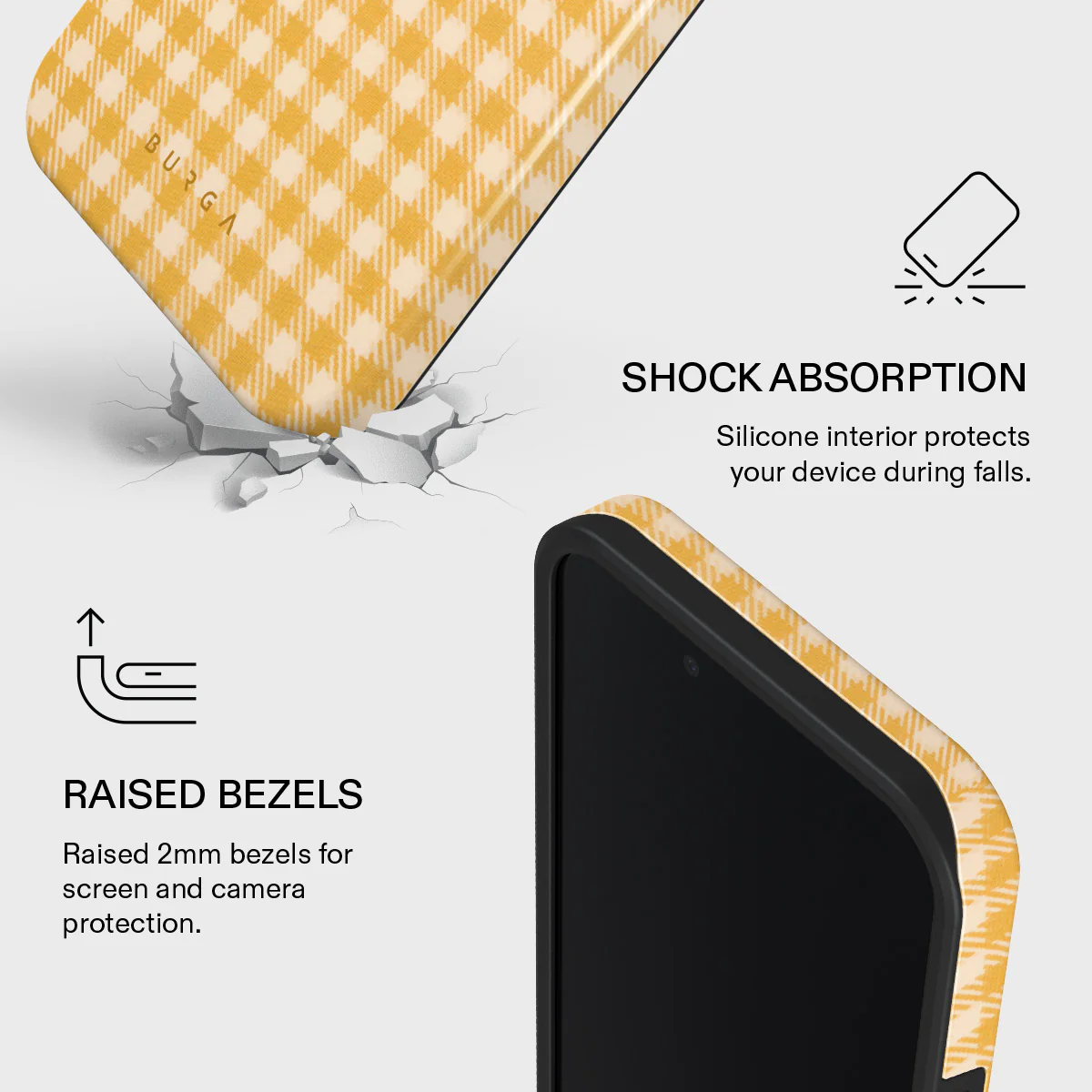 Tuscan Sun - Yellow Plaid iPhone 17e Case - Image 4