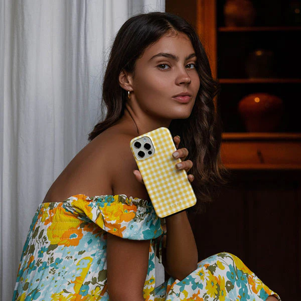 Tuscan Sun - Yellow Plaid Samsung Galaxy A57 5G Case - Image 6