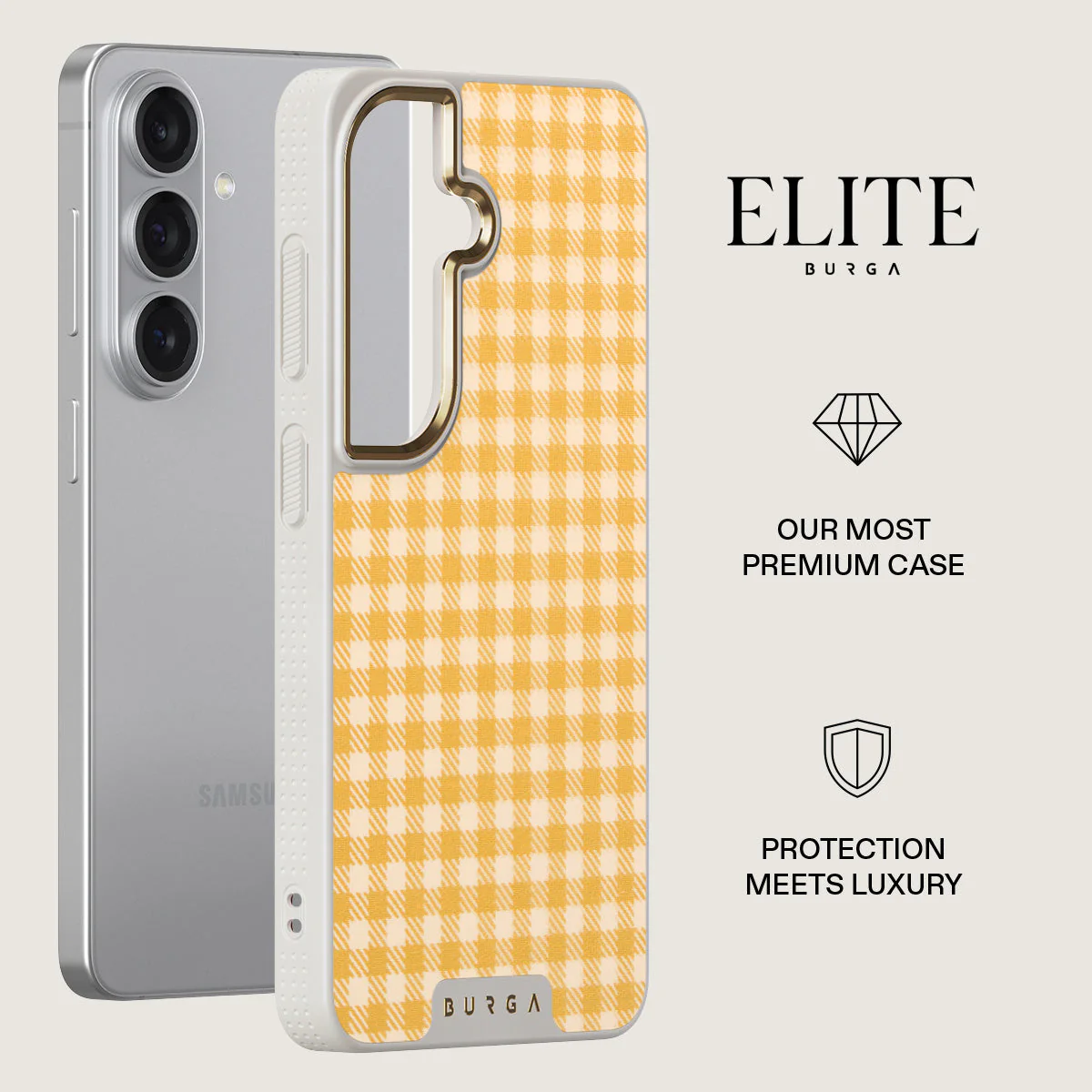 Tuscan Sun - Yellow Plaid Samsung Galaxy S26 Plus Case - Image 27