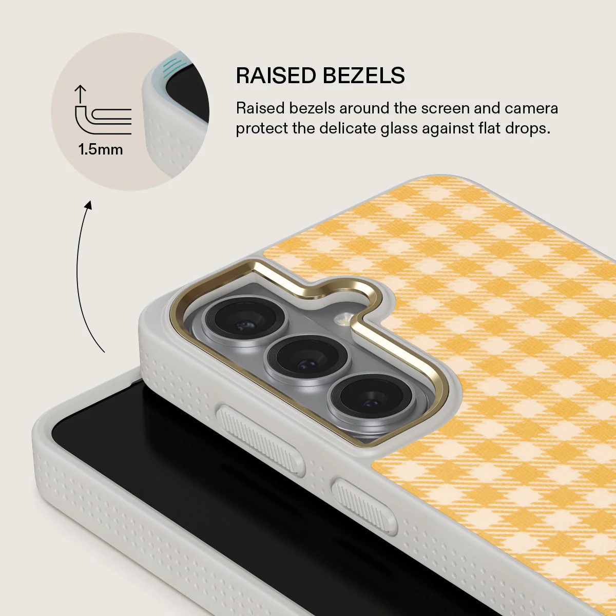 Tuscan Sun - Yellow Plaid Samsung Galaxy S26 Plus Case - Image 29