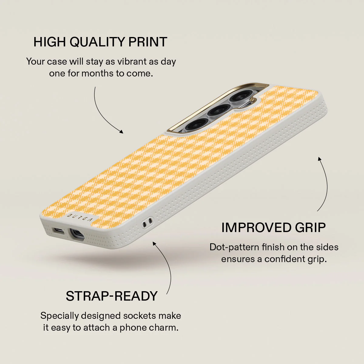 Tuscan Sun - Yellow Plaid Samsung Galaxy S26 Plus Case - Image 30