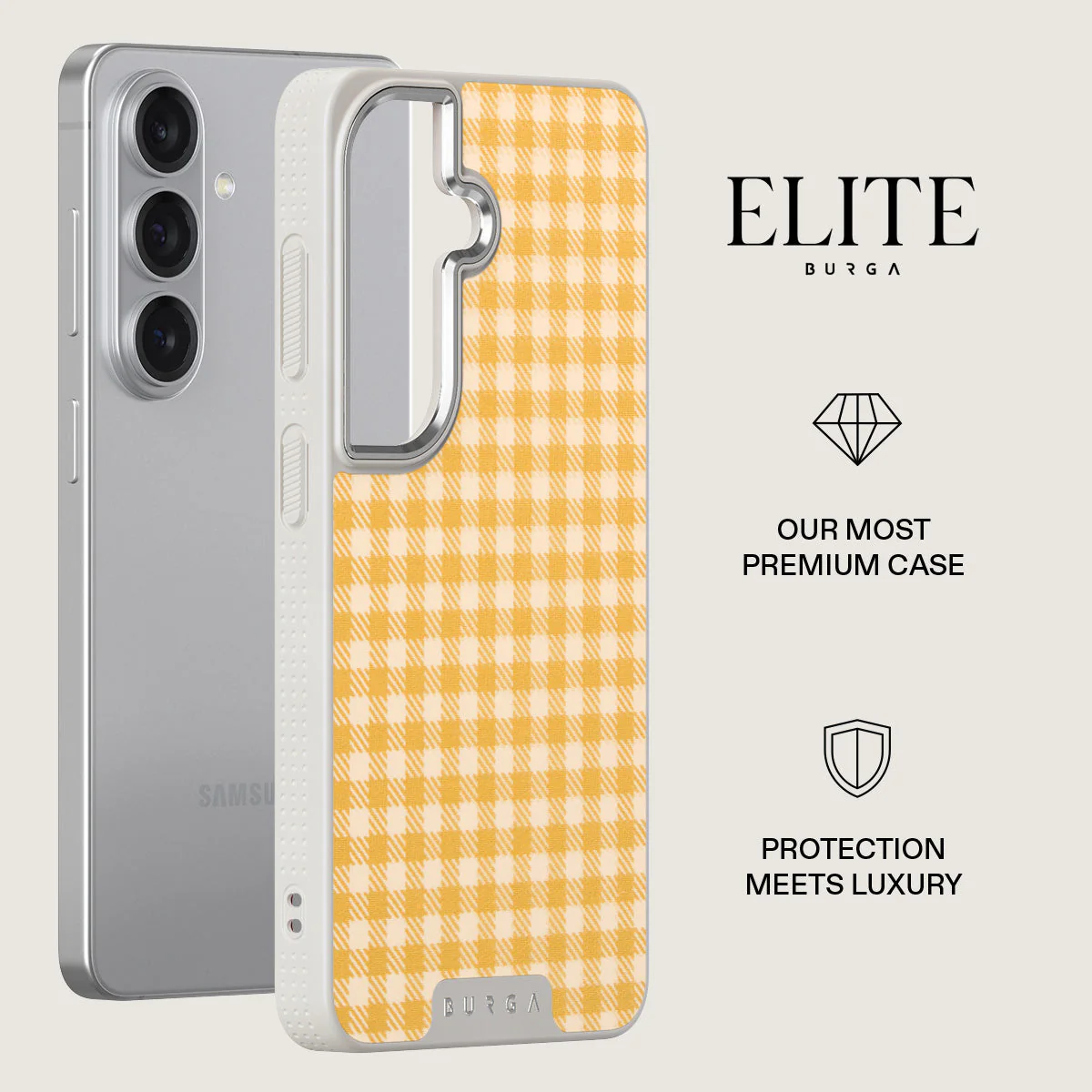 Tuscan Sun - Yellow Plaid Samsung Galaxy S26 Plus Case - Image 34