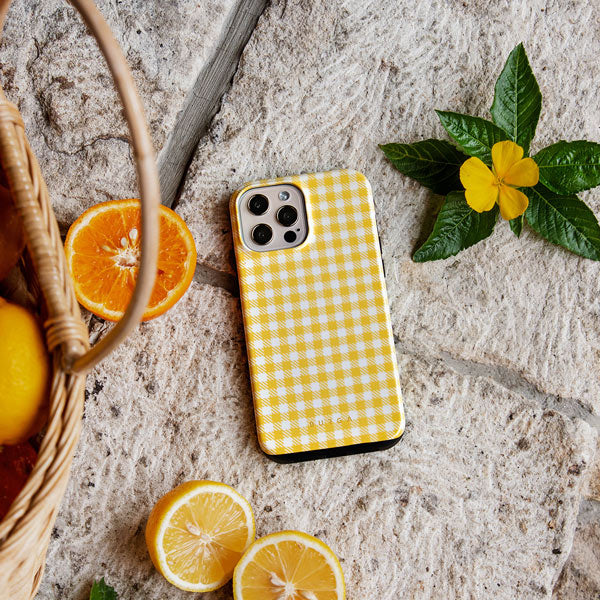 Tuscan Sun - Yellow Plaid Samsung Galaxy S26 Plus Case - Image 44