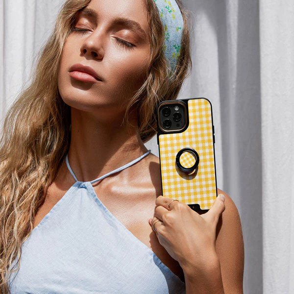 Tuscan Sun - Yellow Plaid Samsung Galaxy S26 Plus Case - Image 47
