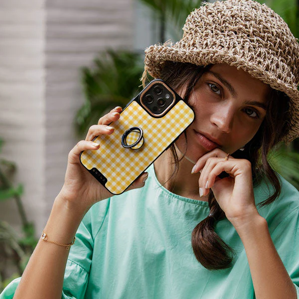 Tuscan Sun - Yellow Plaid Samsung Galaxy S26 Plus Case - Image 48