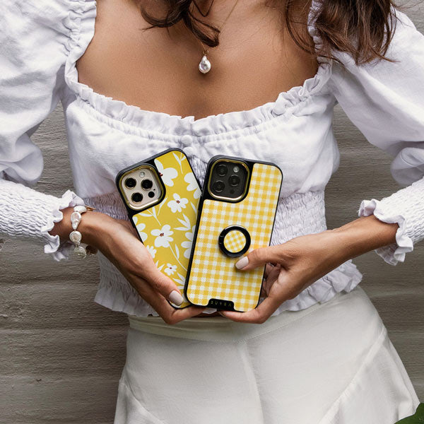 Tuscan Sun - Yellow Plaid Samsung Galaxy S26 Plus Case - Image 49