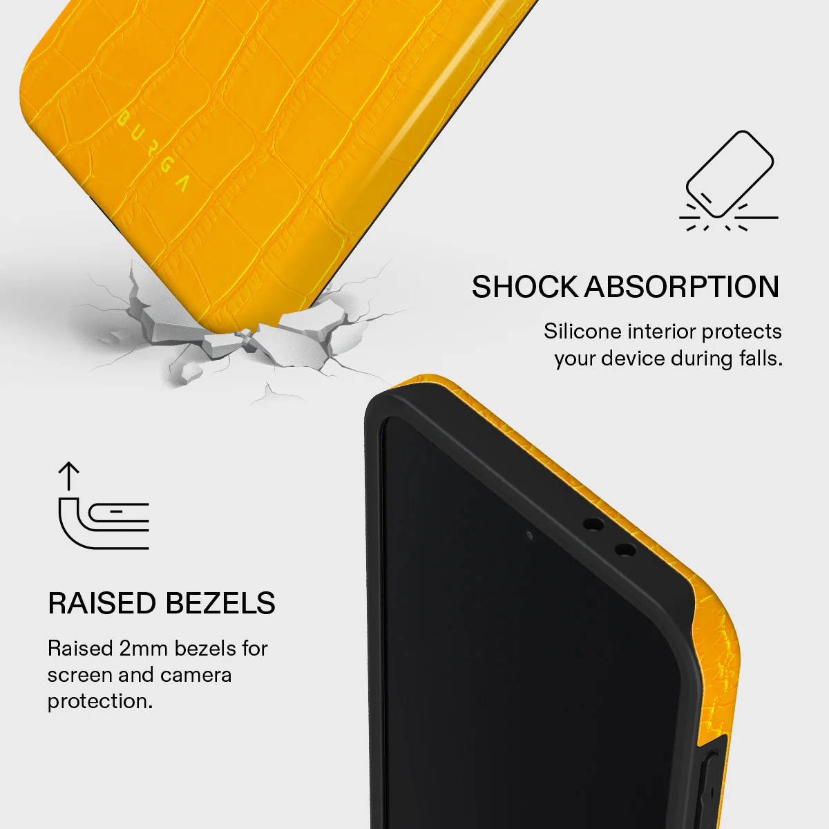 Canary Yellow - Snake Skin Samsung Galaxy A37 5G Case - Image 4