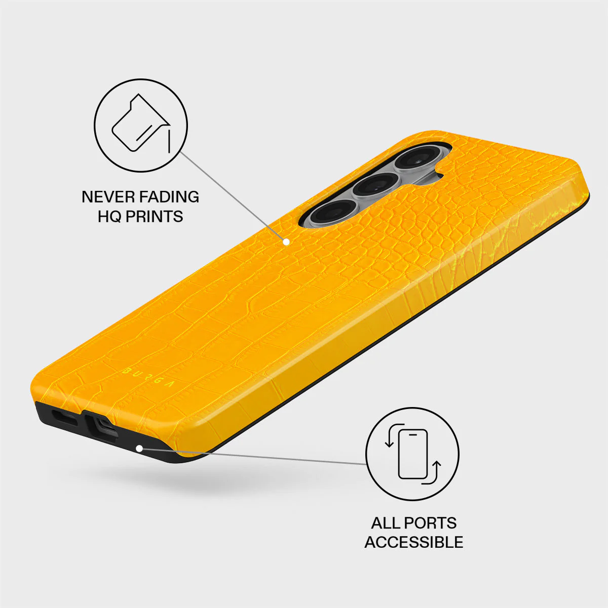 Canary Yellow - Snake Skin Samsung Galaxy S26 Case - Image 3