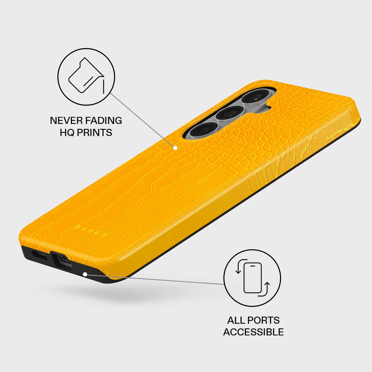 Canary Yellow - Snake Skin Samsung Galaxy S26 Plus Case - Image 3
