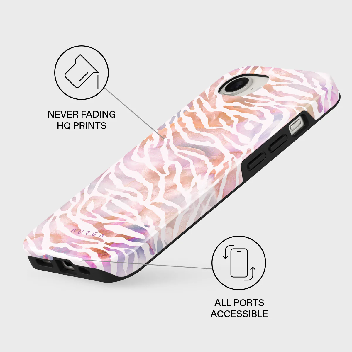 Sultry July - Zebra iPhone 17e Case - Image 3