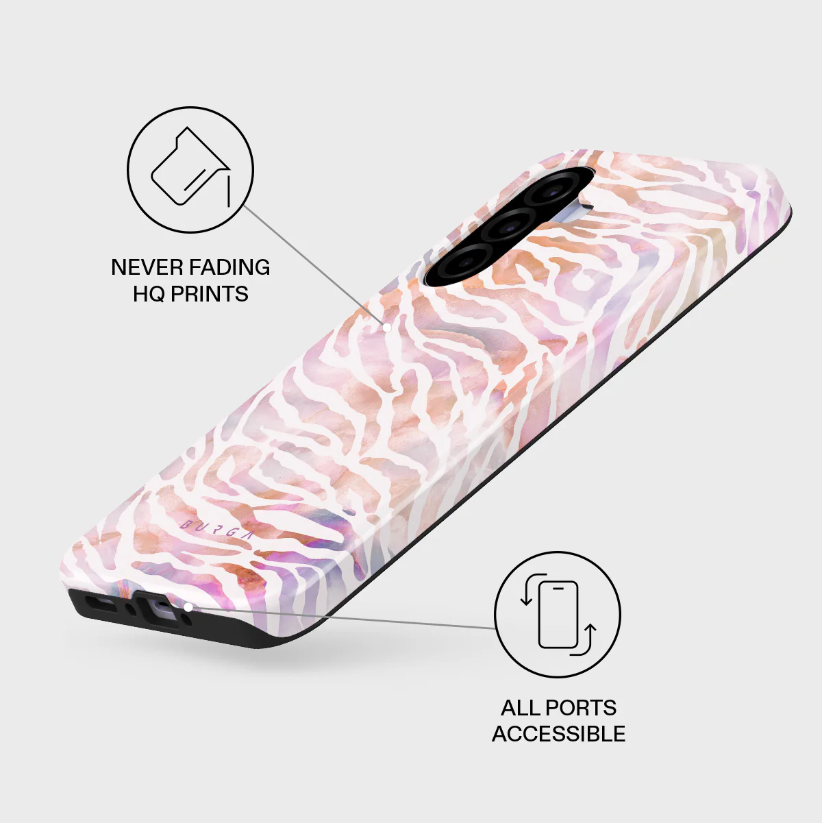 Sultry July - Zebra Samsung Galaxy A37 5G Case - Image 3