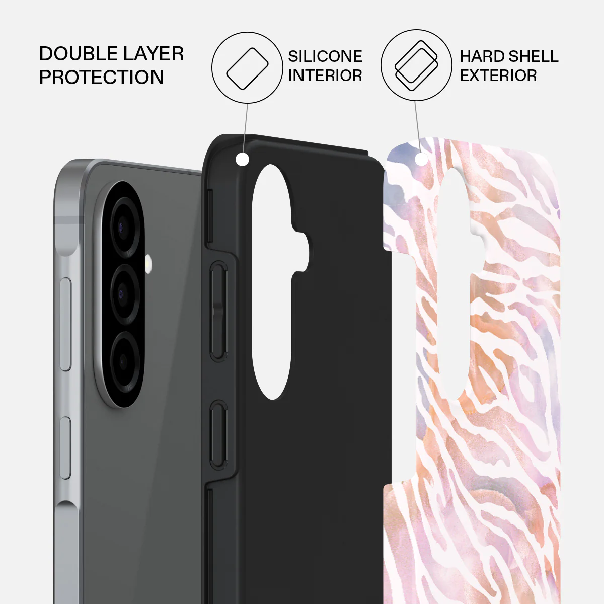 Sultry July - Zebra Samsung Galaxy A57 5G Case - Image 2