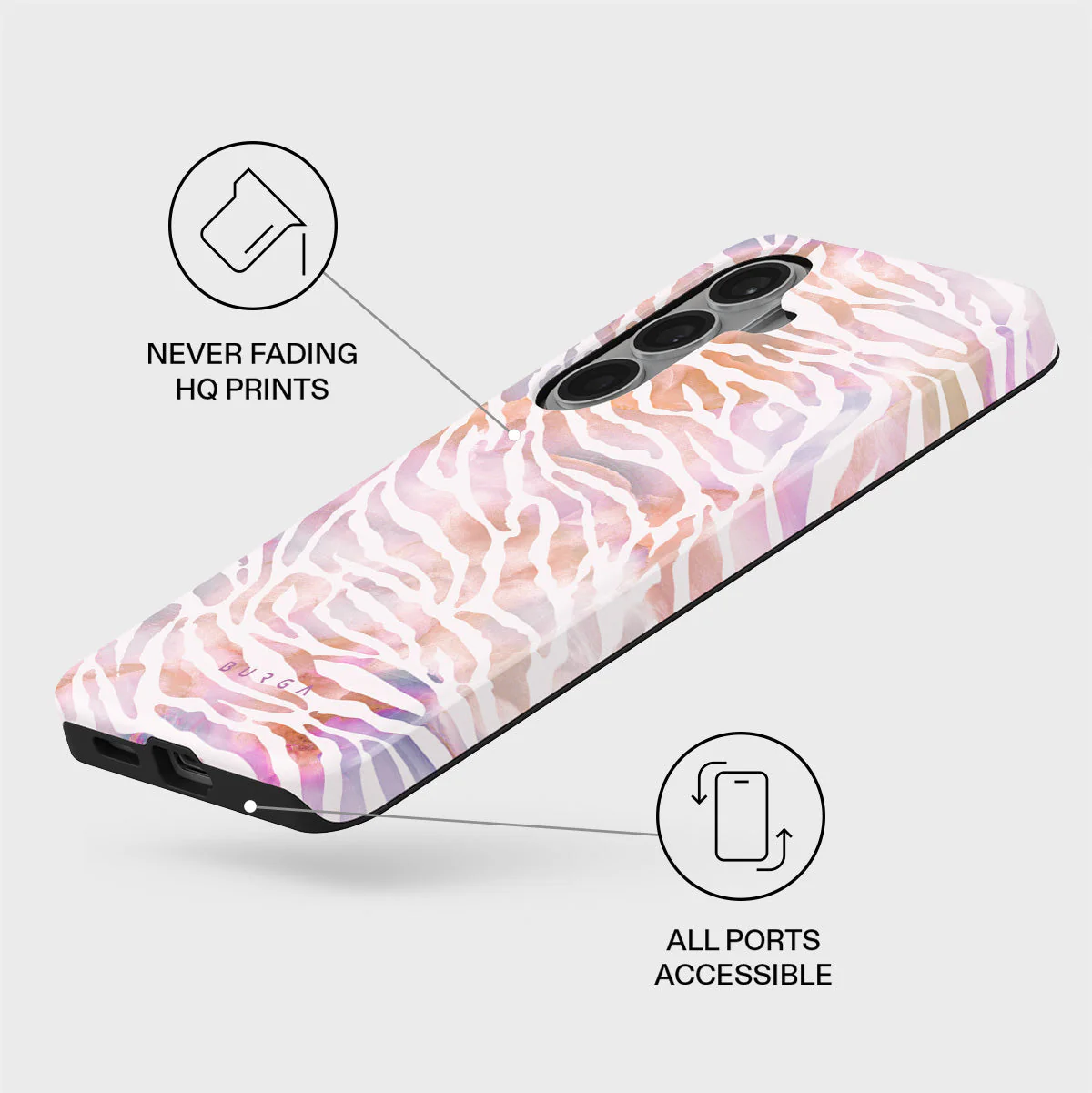 Sultry July - Zebra Samsung Galaxy S26 Case - Image 3