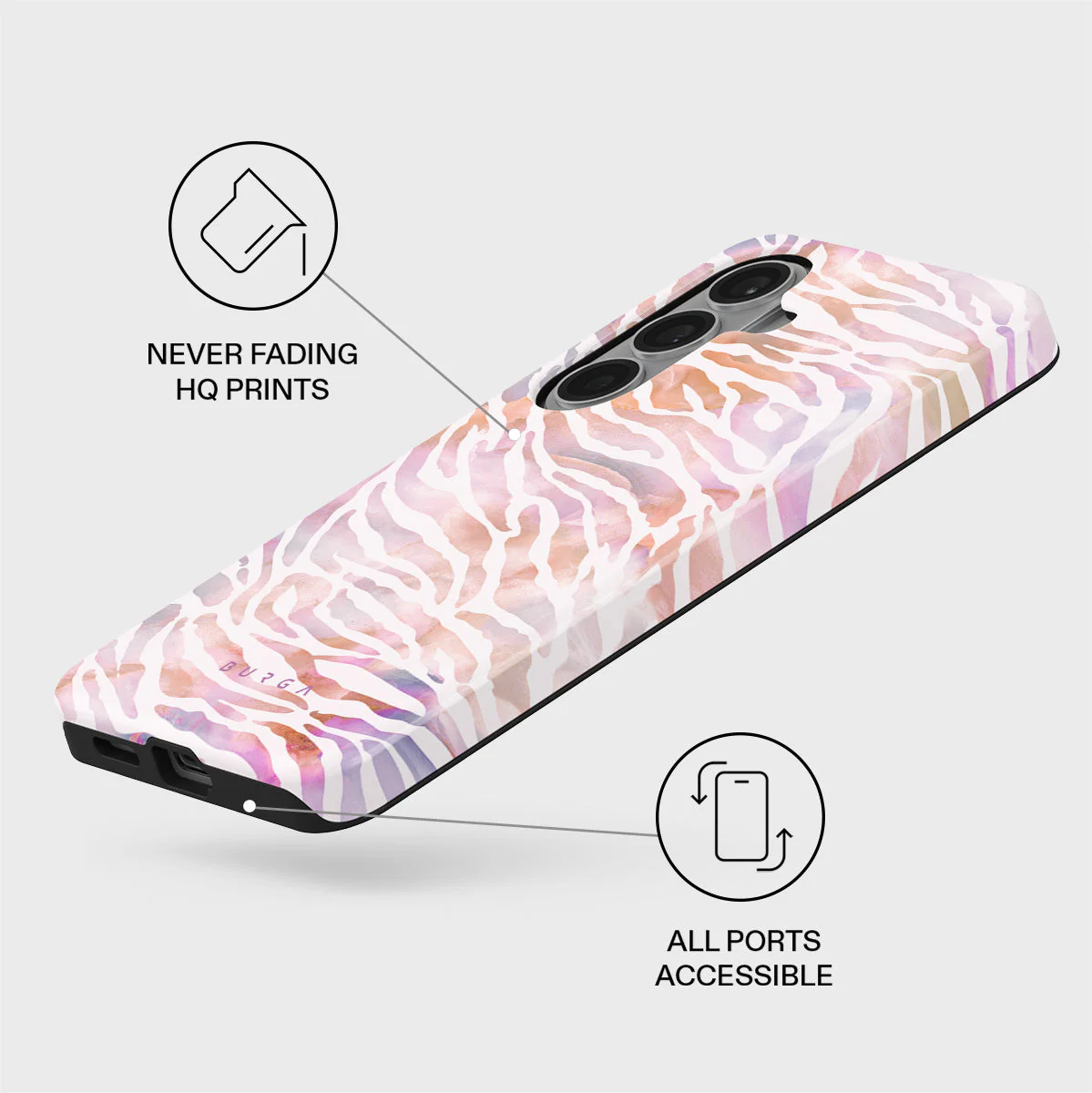 Sultry July - Zebra Samsung Galaxy S26 Plus Case - Image 3